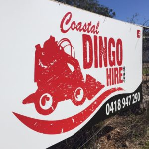 Coastal Dingo Hire Portfolio Image - Sign